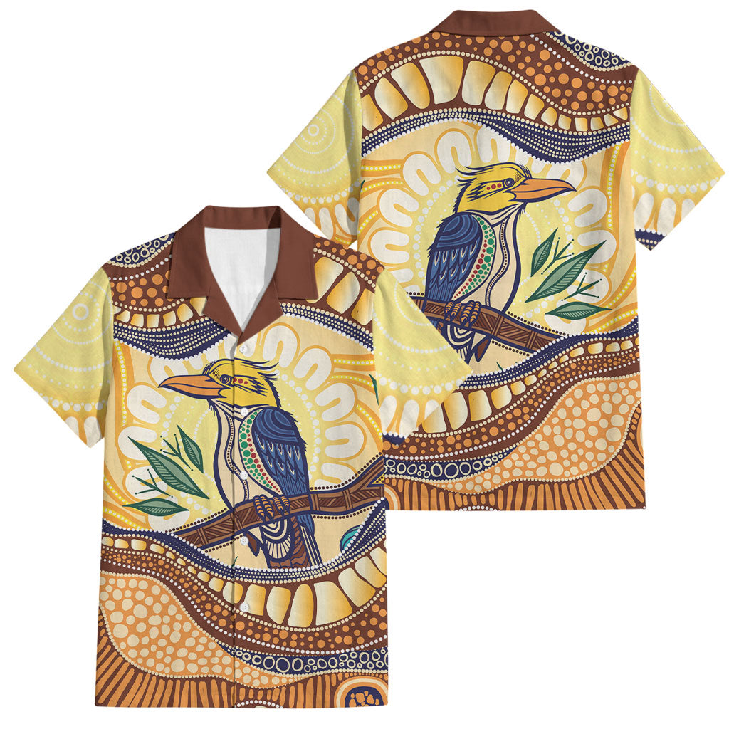 Kookaburra Australia Indigenous Art Family Matching Summer Maxi Dress and Hawaiian Shirt