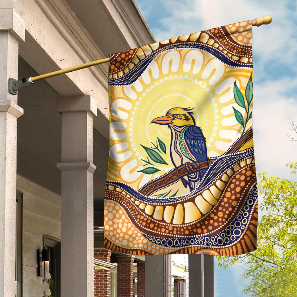 Kookaburra Australia Indigenous Art Garden Flag