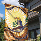 Kookaburra Australia Indigenous Art Garden Flag