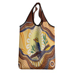 Kookaburra Australia Indigenous Art Grocery Bag