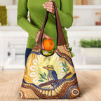 Kookaburra Australia Indigenous Art Grocery Bag