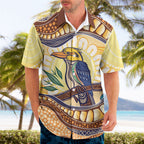 Kookaburra Australia Indigenous Art Hawaiian Shirt