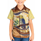 Kookaburra Australia Indigenous Art Hawaiian Shirt