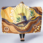 Kookaburra Australia Indigenous Art Hooded Blanket