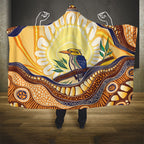 Kookaburra Australia Indigenous Art Hooded Blanket