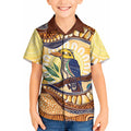 Kookaburra Australia Indigenous Art Kid Hawaiian Shirt