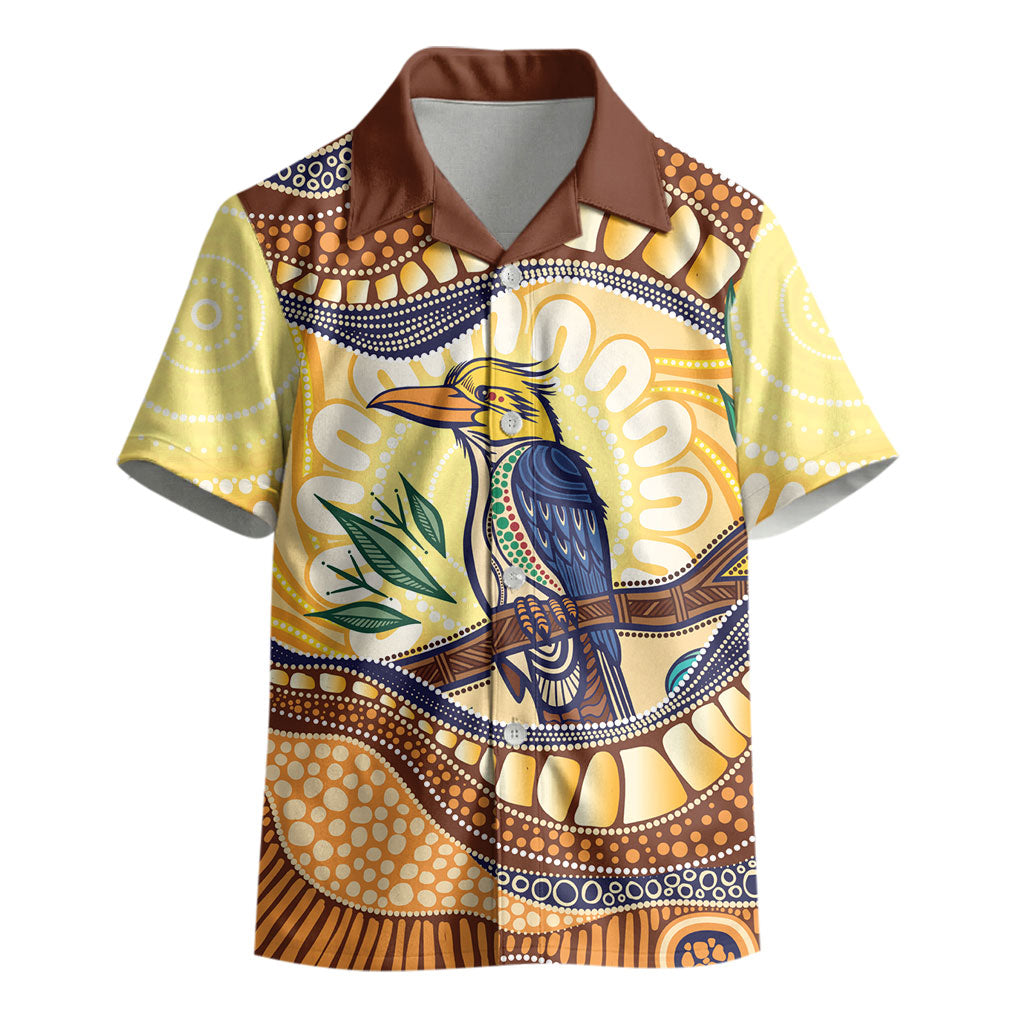 Kookaburra Australia Indigenous Art Kid Hawaiian Shirt