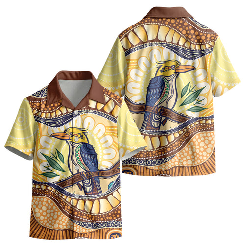 Kookaburra Australia Indigenous Art Kid Hawaiian Shirt