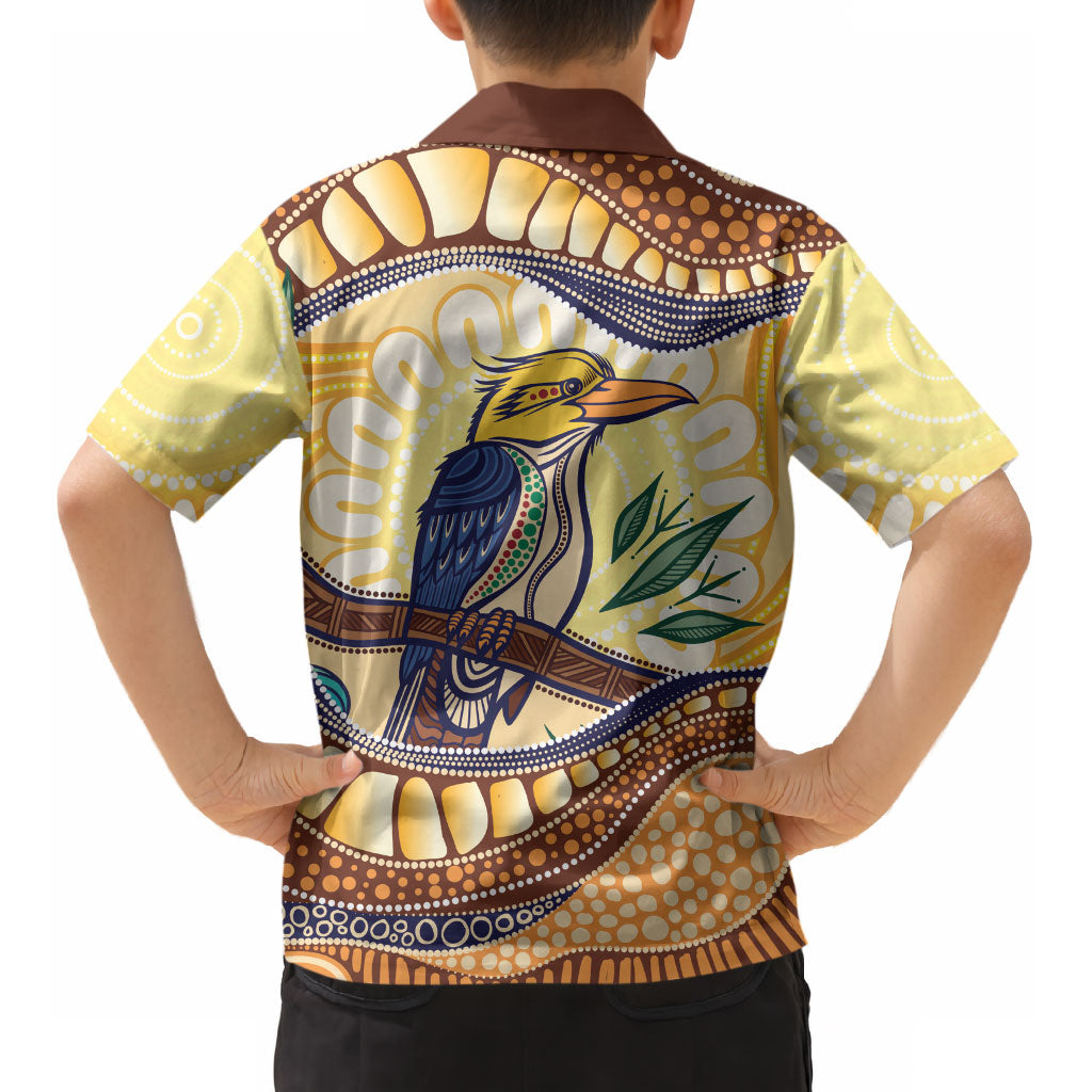Kookaburra Australia Indigenous Art Kid Hawaiian Shirt