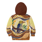 Kookaburra Australia Indigenous Art Kid Hoodie