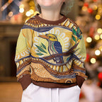 Kookaburra Australia Indigenous Art Kid Ugly Christmas Sweater