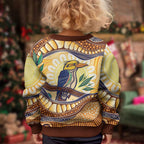 Kookaburra Australia Indigenous Art Kid Ugly Christmas Sweater