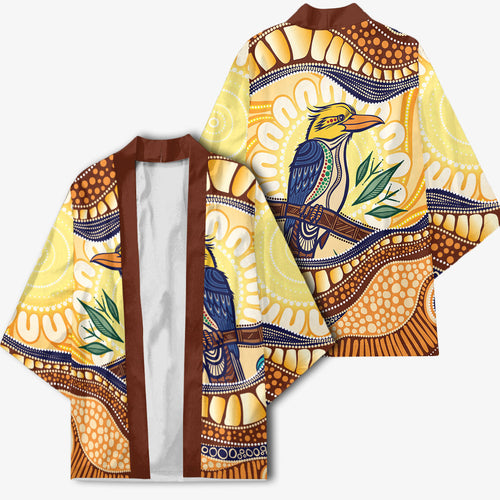 Kookaburra Australia Indigenous Art Kimono