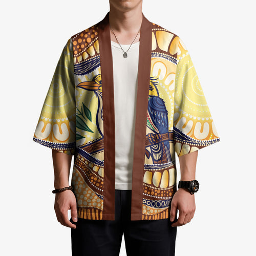 Kookaburra Australia Indigenous Art Kimono