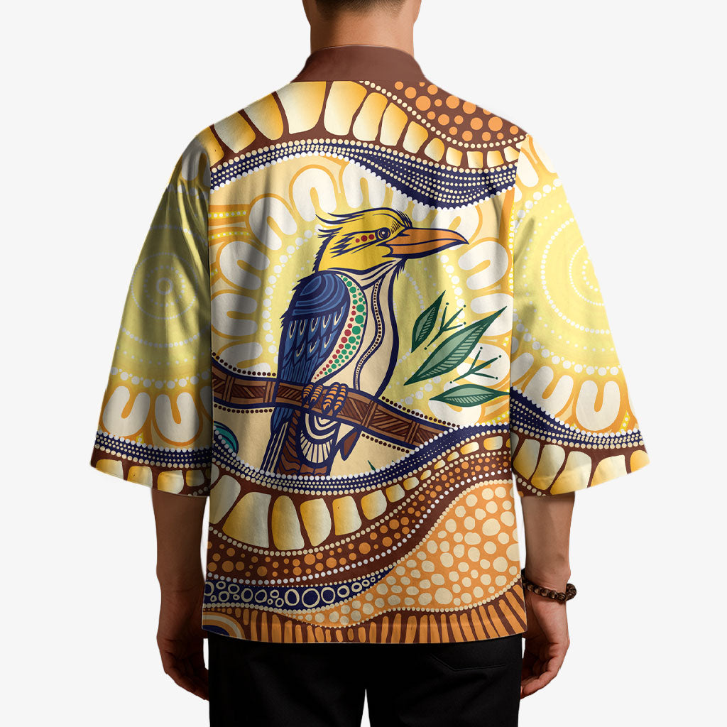 Kookaburra Australia Indigenous Art Kimono