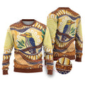 Kookaburra Australia Indigenous Art Ugly Christmas Sweater