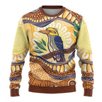 Kookaburra Australia Indigenous Art Ugly Christmas Sweater