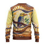 Kookaburra Australia Indigenous Art Ugly Christmas Sweater