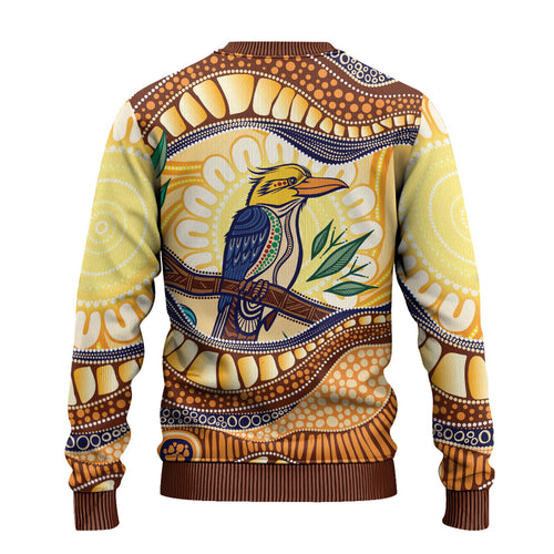 Kookaburra Australia Indigenous Art Ugly Christmas Sweater