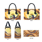 Kookaburra Australia Indigenous Art Leather Bag