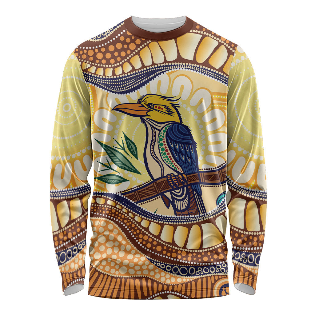 Kookaburra Australia Indigenous Art Long Sleeve Shirt