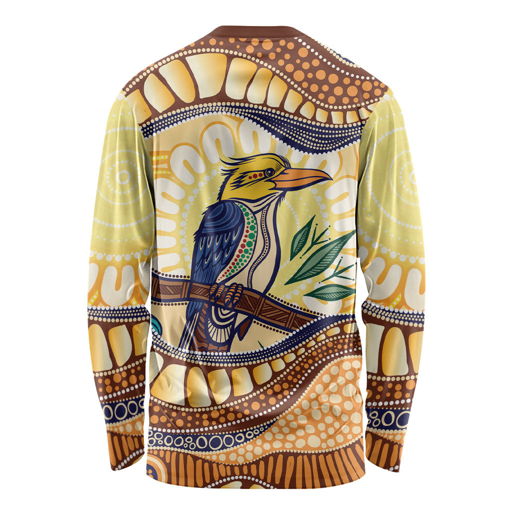 Kookaburra Australia Indigenous Art Long Sleeve Shirt