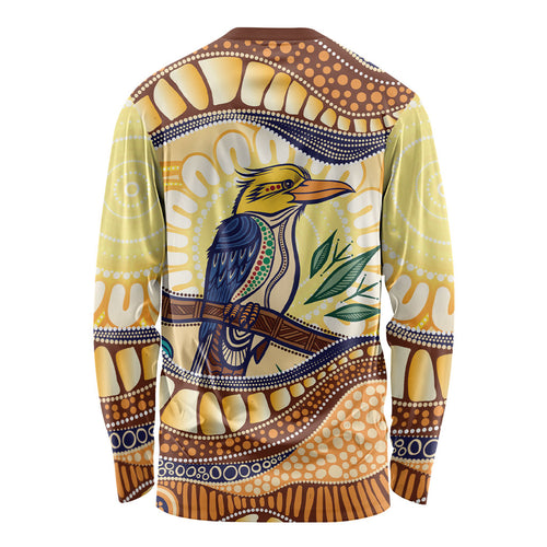 Kookaburra Australia Indigenous Art Long Sleeve Shirt