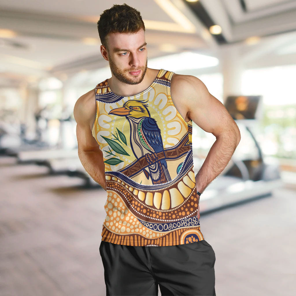 Kookaburra Australia Indigenous Art Men Tank Top