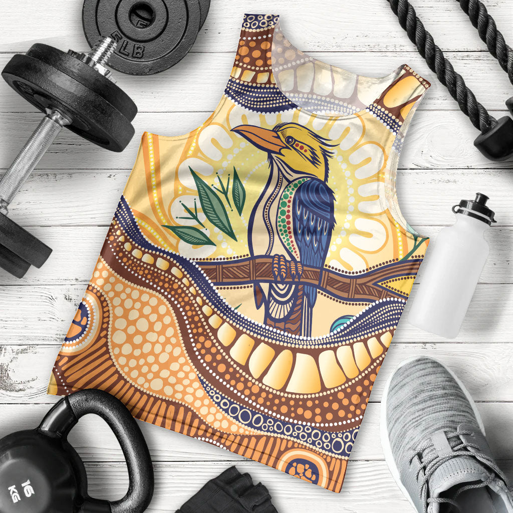 Kookaburra Australia Indigenous Art Men Tank Top