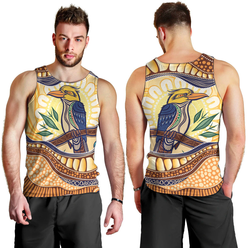 Kookaburra Australia Indigenous Art Men Tank Top