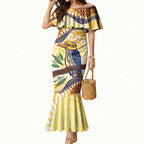 Kookaburra Australia Indigenous Art Mermaid Dress