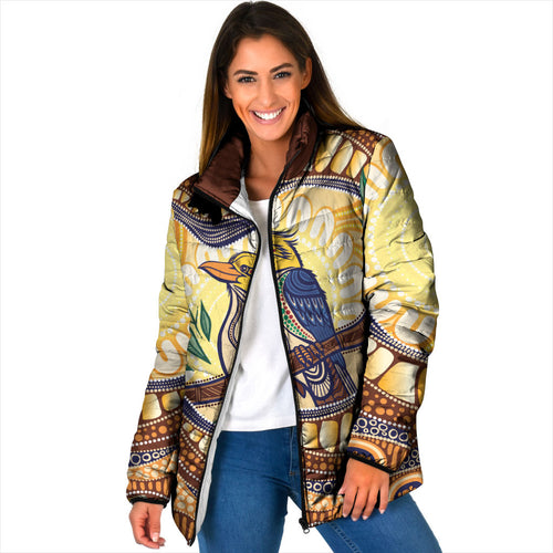Kookaburra Australia Indigenous Art Padded Jacket