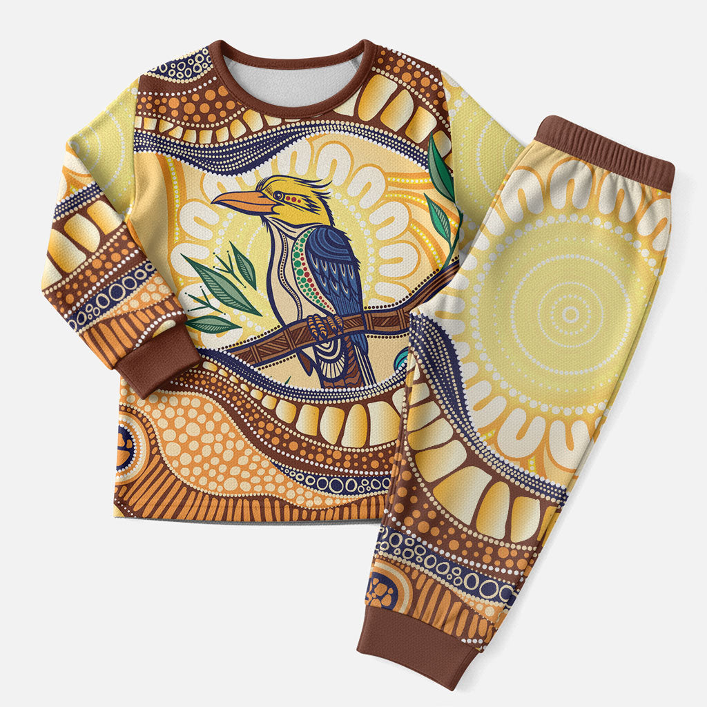 Kookaburra Australia Indigenous Art Christmas Pajama Set