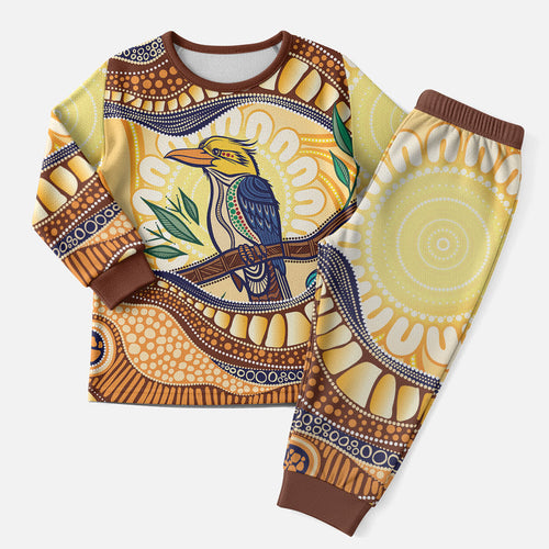 Kookaburra Australia Indigenous Art Christmas Pajama Set