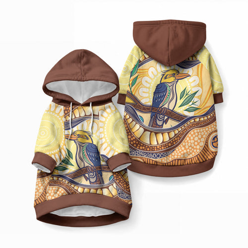 Kookaburra Australia Indigenous Art Pet Hoodie