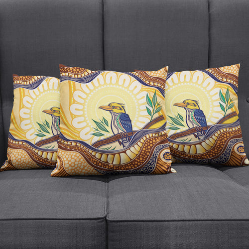 Kookaburra Australia Indigenous Art Pillow Cover