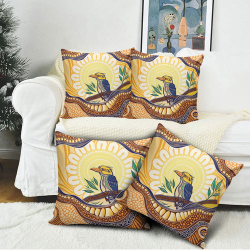 Kookaburra Australia Indigenous Art Pillow Cover