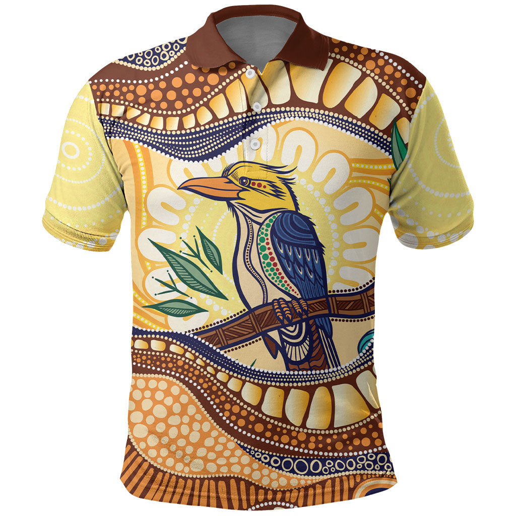 Kookaburra Australia Indigenous Art Polo Shirt