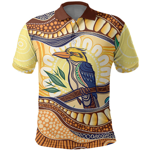 Kookaburra Australia Indigenous Art Polo Shirt