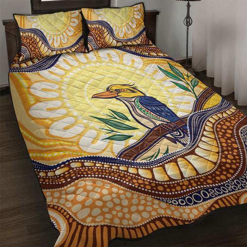 Kookaburra Australia Indigenous Art Quilt Bed Set