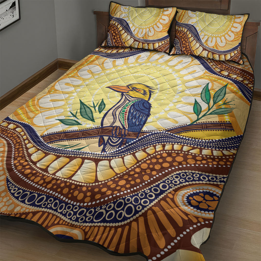 Kookaburra Australia Indigenous Art Quilt Bed Set