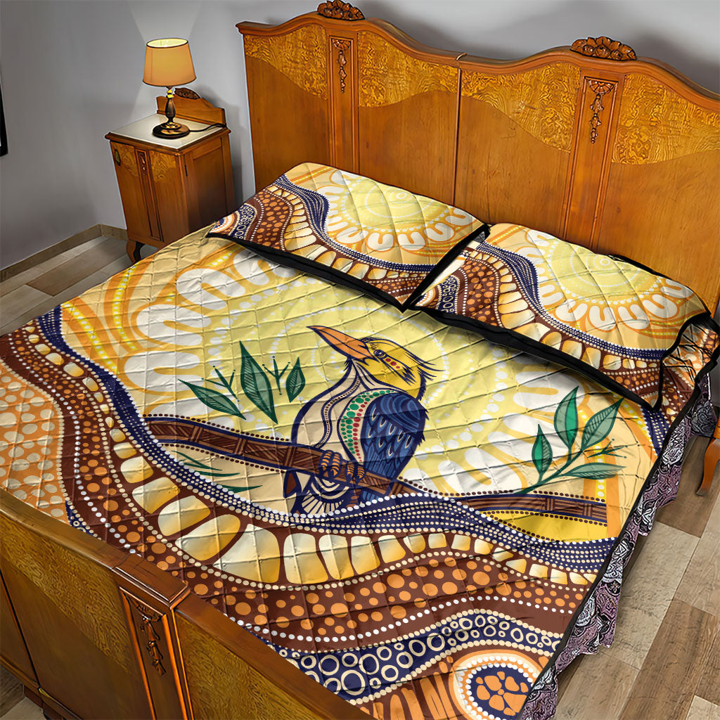 Kookaburra Australia Indigenous Art Quilt Bed Set
