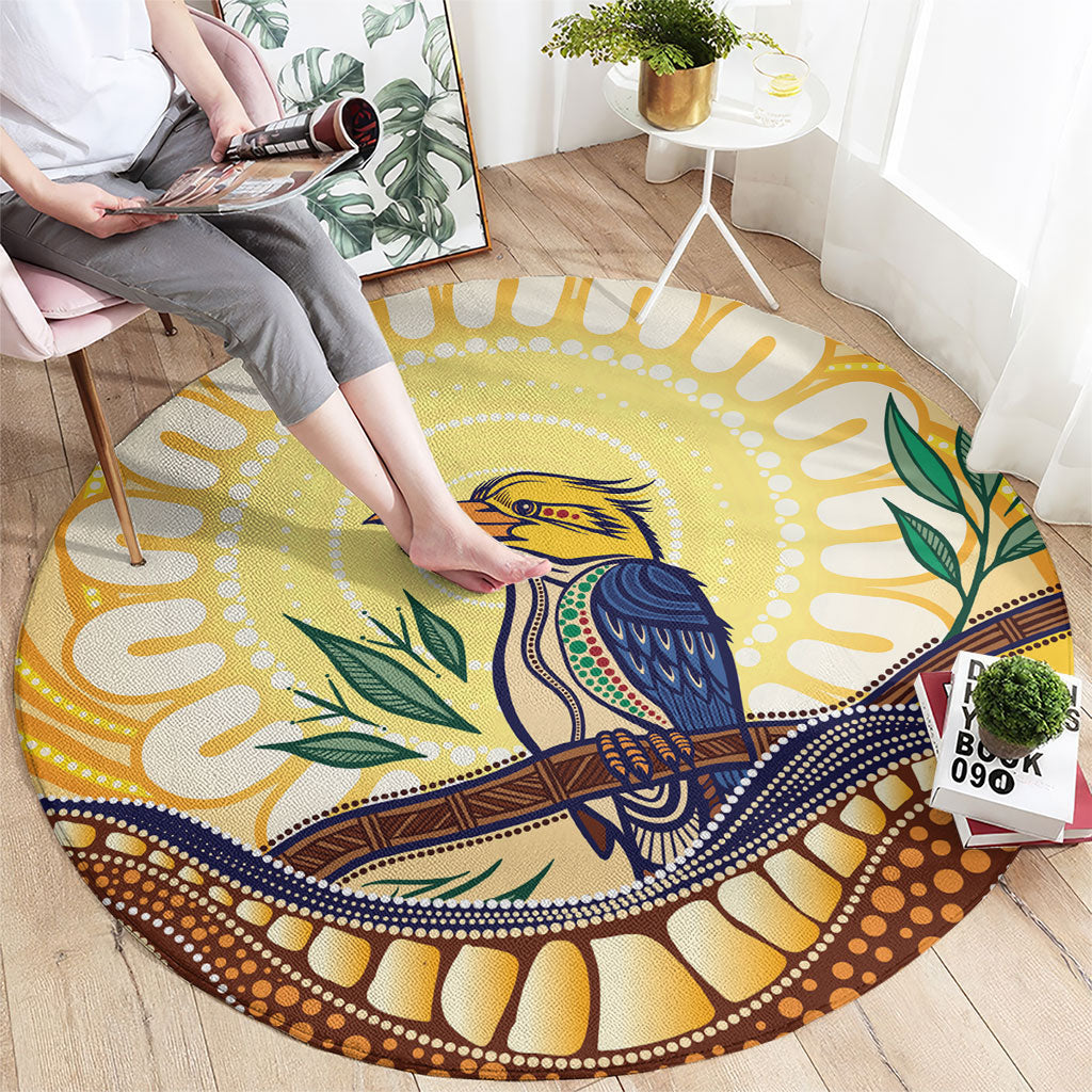 Kookaburra Australia Indigenous Art Round Carpet