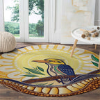 Kookaburra Australia Indigenous Art Round Carpet