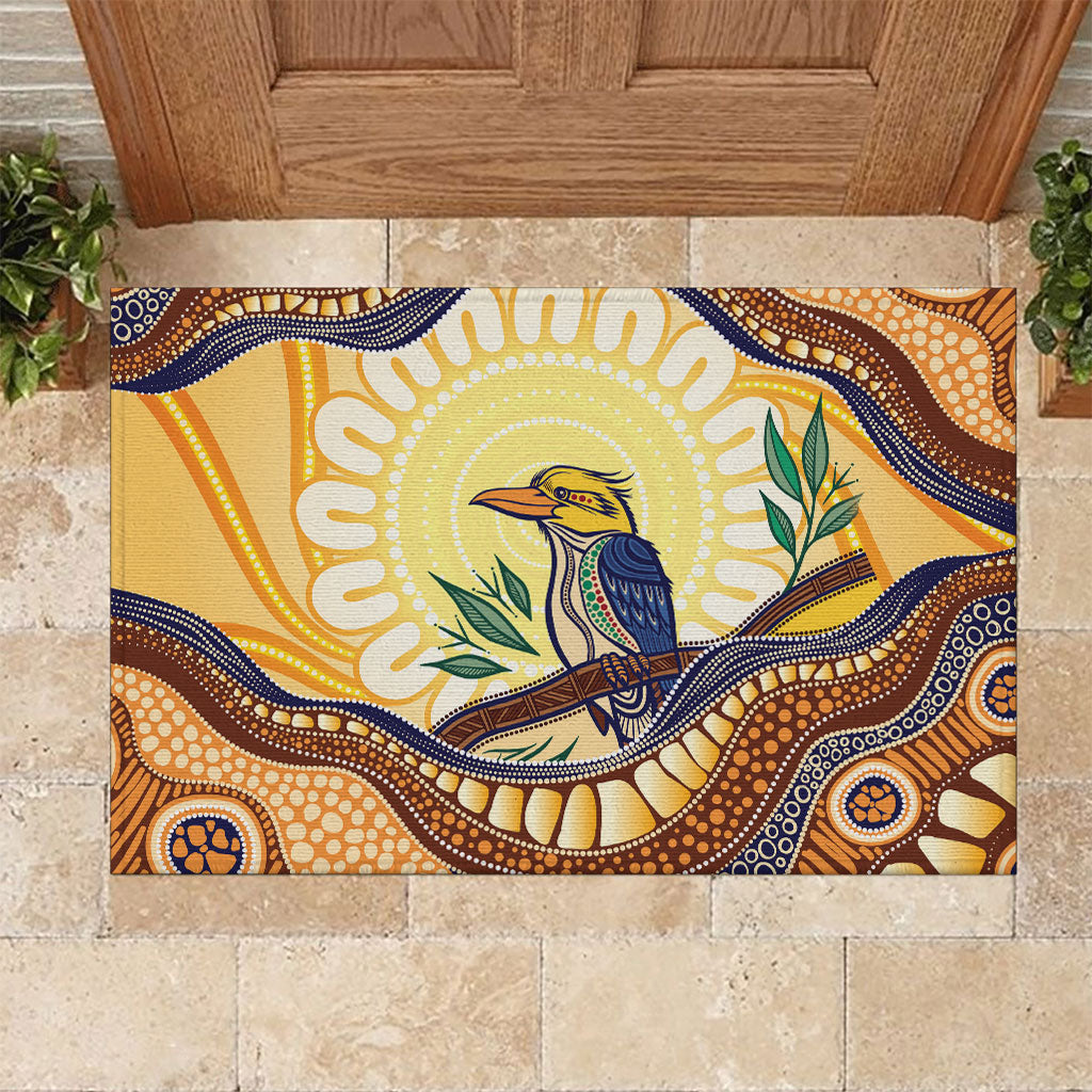 Kookaburra Australia Indigenous Art Rubber Doormat