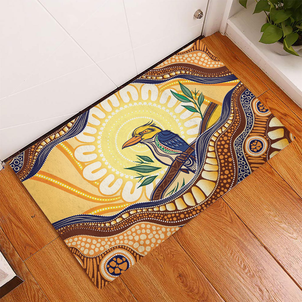 Kookaburra Australia Indigenous Art Rubber Doormat