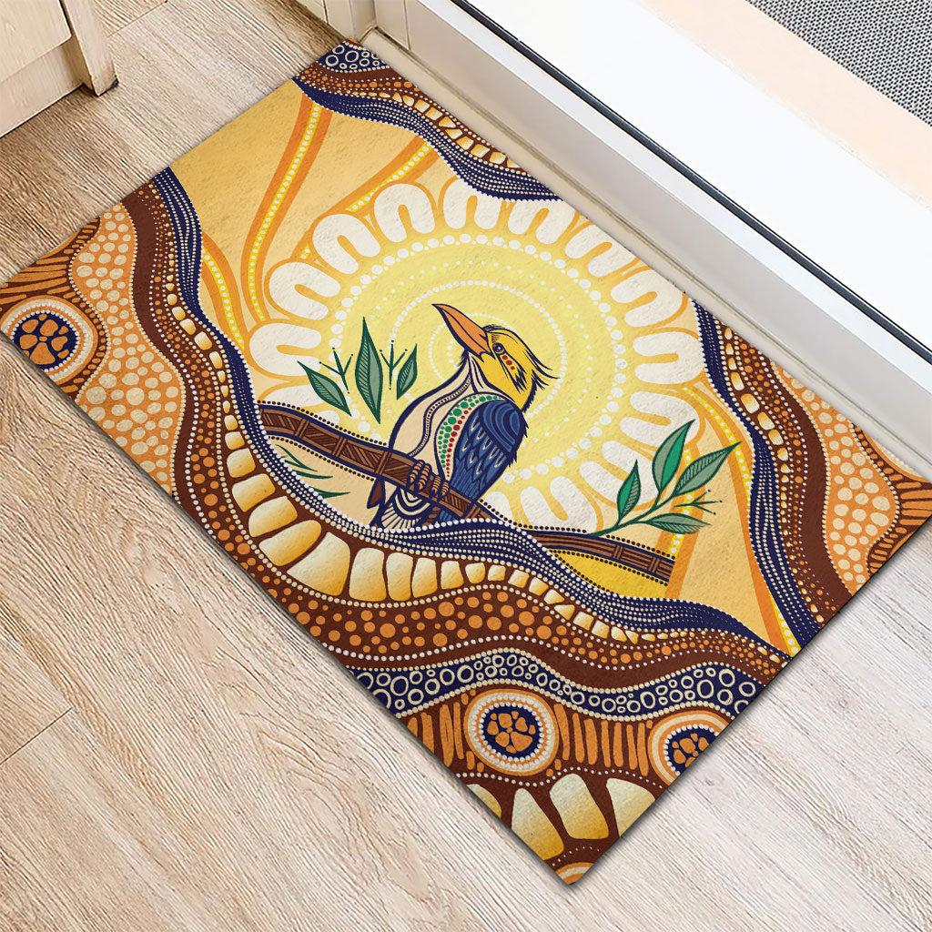 Kookaburra Australia Indigenous Art Rubber Doormat