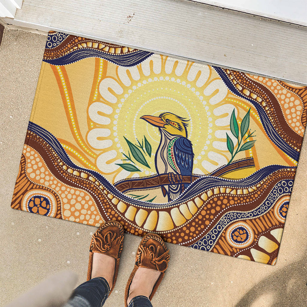 Kookaburra Australia Indigenous Art Rubber Doormat