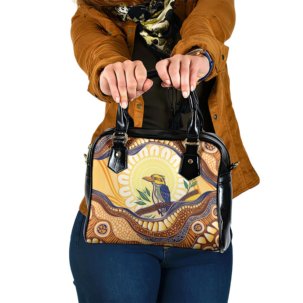 Kookaburra Australia Indigenous Art Shoulder Handbag