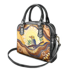 Kookaburra Australia Indigenous Art Shoulder Handbag